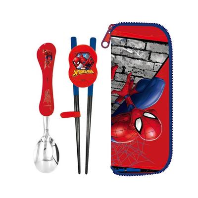 Home&Kids Marvel Spider-Man Correction Chopsticks Wave Case Boon Set Βρεφικό Παιδικό Σετ κουταλιού, 1 τεμάχιο