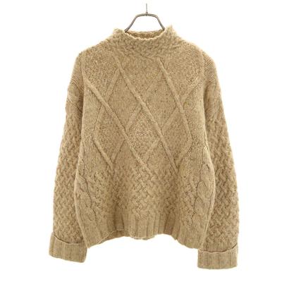 EXPRESS TRICOT 90s Acrylic Old Long Sleeve Sweater XS Beige Knit Men's Used