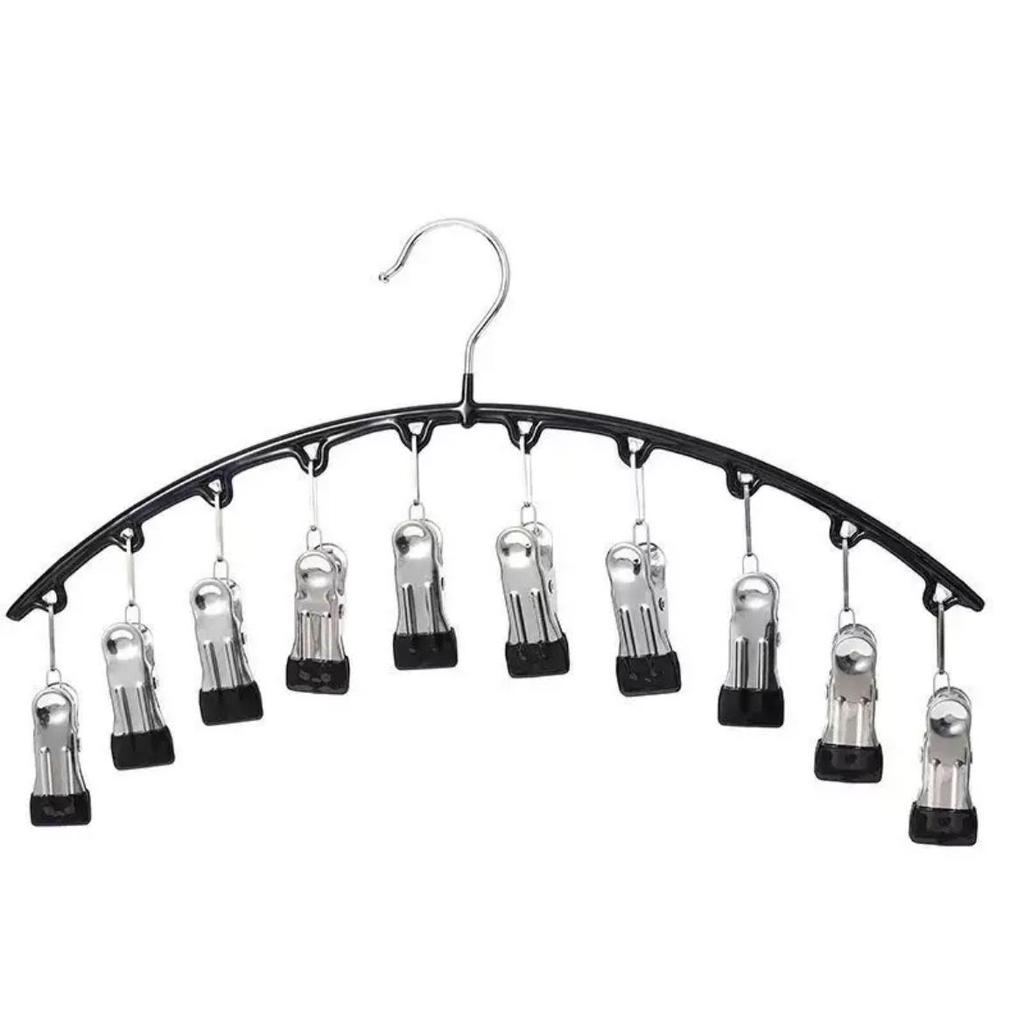 Stainless Steel Multi-Clip Clothes Hanger for Socks & Underwear