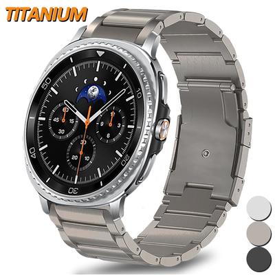 Samsung Galaxy Watch 8 44 40mm 8 Classic 46mm için İş Titanyum Kayış Galaxy Watch Ultra 47mm için Lüks Metal Bant Bileklik