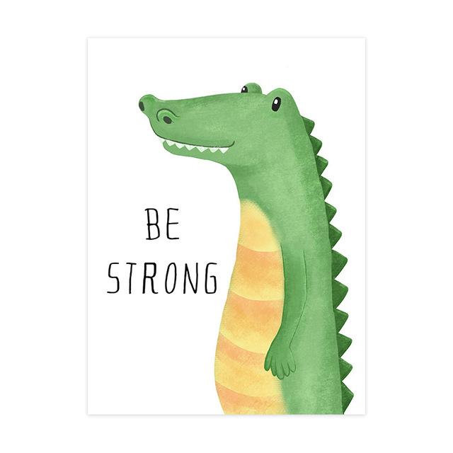 

Декоративная картина с изображением животного крокодила и льва, детская комната, детский сад, холст, картина, украшение для гостиной, детская комната 21*30cm