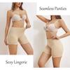 New Women's Seamless High Waist Boxer Short Sexy Lace Solid Color High Elastic Underwear Female Soft Comfortable BoyShort S-XXL