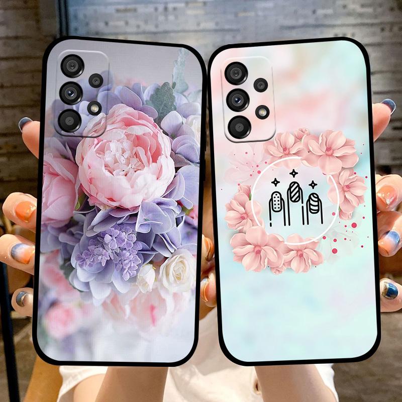 Cute Cartoon Printing Coque For Samsung A33 A53 A73 Case Soft Silicone TPU Phone Cover For Samsung Galaxy A72 4G 5G Protector