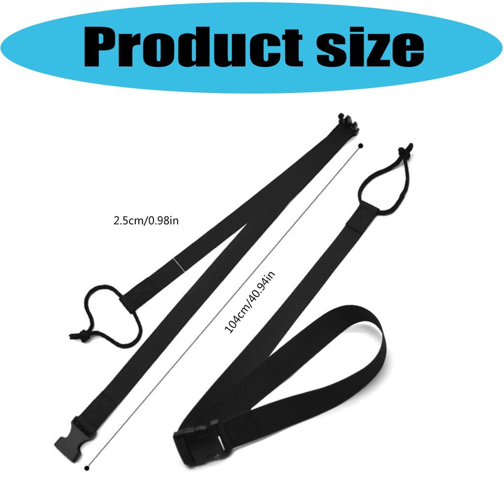 2Pcs Light Weight Ski Equipment Tie Strap Snowboard Leash with Buckle For Convenient Storage And Travel Easy to Use