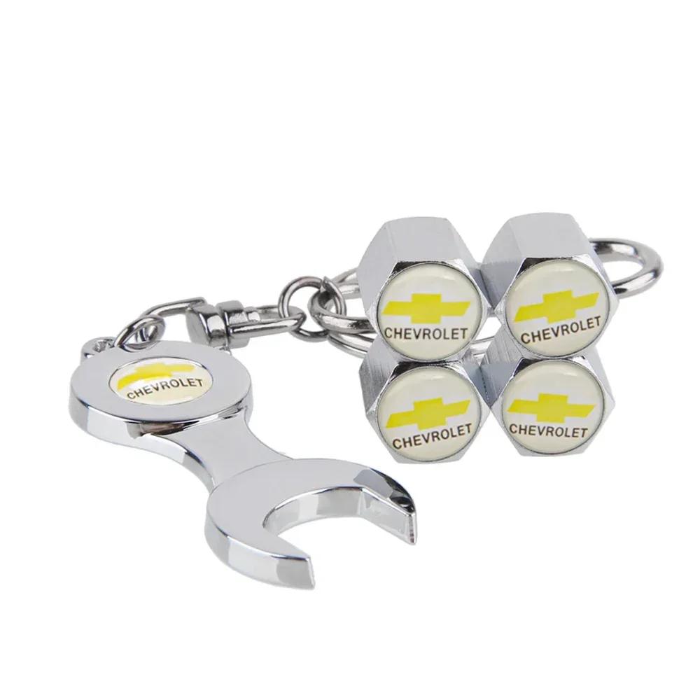 

4PCS Wheel Valve Cap for Chevrolet Lacetti Sail Trax Aveo Cruze Malibu Spark Captiva Silverado Car Emblem Metal Tire Cover
