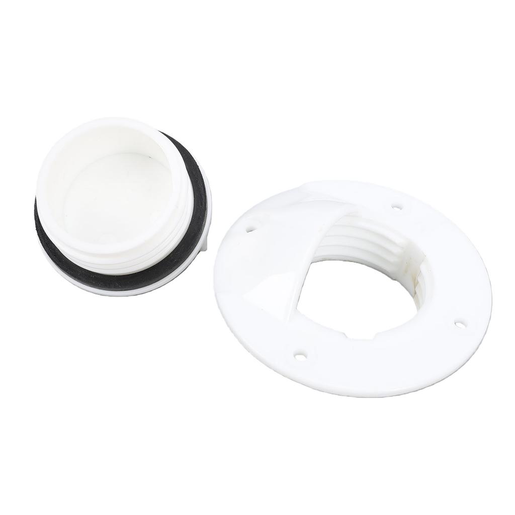 3.5in Nylon Boat Floor Drain with Cover Round Marine Deck Drain Scupper for Boats Yachts Ships