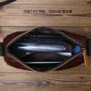 NZPJ Retro Men's Shoulder Bag Vegetable Tanned Top Layer Cowhide Messenger Bag Casual And Fashionable Men Bag  For 8 Inch iPad