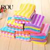 Dish Rag 5Pcs Kitchen Dining Striped Wash Dishclout Towel Absorbent Square Microfiber Dishcloths Washcloth
