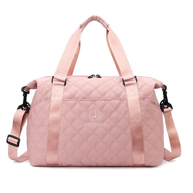 

Универсальная спортивная и дорожная сумка большой вместимости с отделением для влажных/сухих вещей, одноплечевая/кроссбоди для спортзала, родов или посадки на рейс. розовый