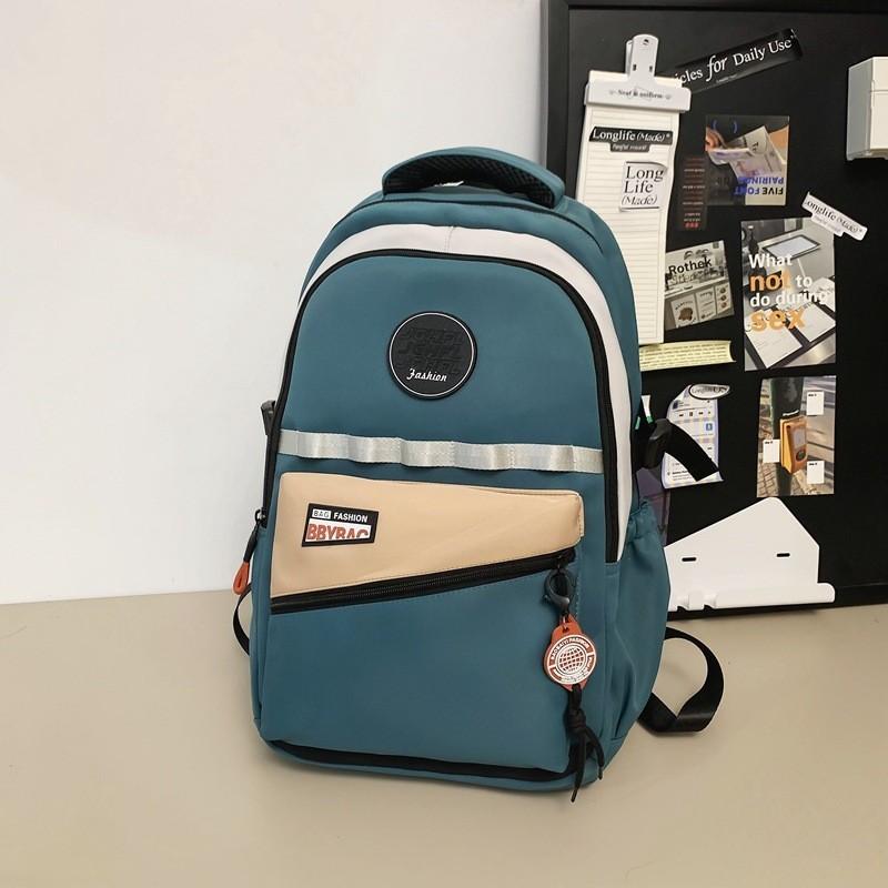 

Stylish Nylon Backpack With Cushion Straps Multi-color Design Large Capacity For Laptops