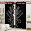 2D Flat Printing 2pcs Curtain Drapes Barber Pole Design Digital Printed Polyester Drapes Party Decorations Perfect for Holiday