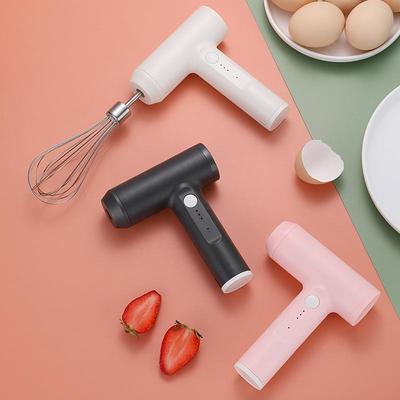 Compact Electric Handheld Egg Beater for Baking & Milk Foam Mixing