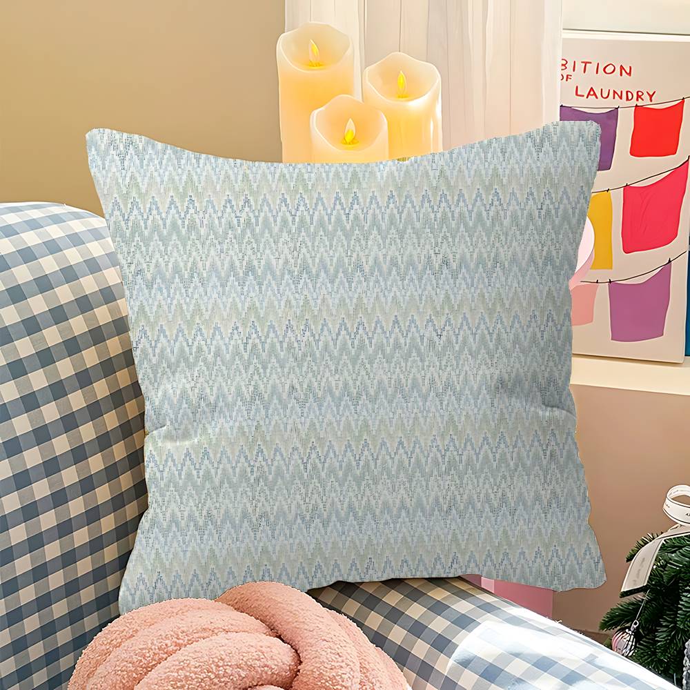 Geometric Zig Zag Wav Personalized Pillow Cover Kids Bedroom Wild Party Decor Pillowcase Kid Birthday Shower Gift