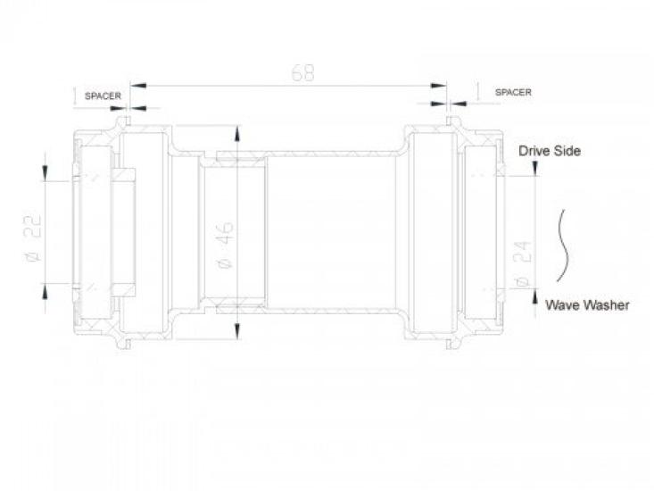 Přehazovačka PF3024 pro kliky Shimano Hollowtech 2 SRAM GXP a...