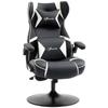 Gaming Chair, Gaming Seat, Integrated Speakers, Reclining Backrest, Black+White, 69 X 73 X 118cm