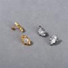 Niche Design Oval Irregular Rhombus Diamond-Set Minimalist Stud Earrings Simple Temperament Versatile Earrings