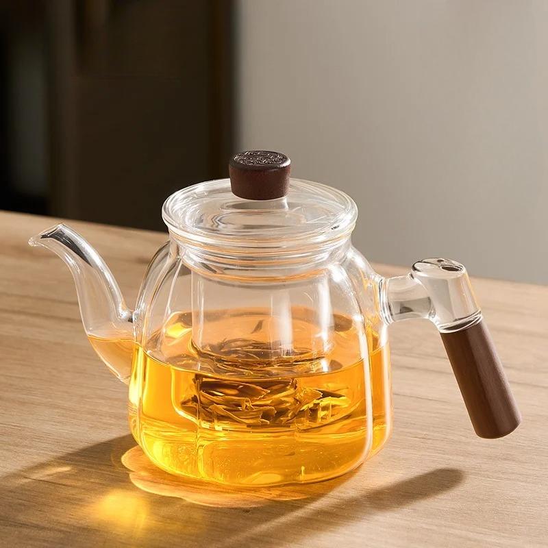 Glass Tea Pot Thickened Heat-resistant Boiling Kettle Tea Water Separation Large Capacity Tea Brewing Device