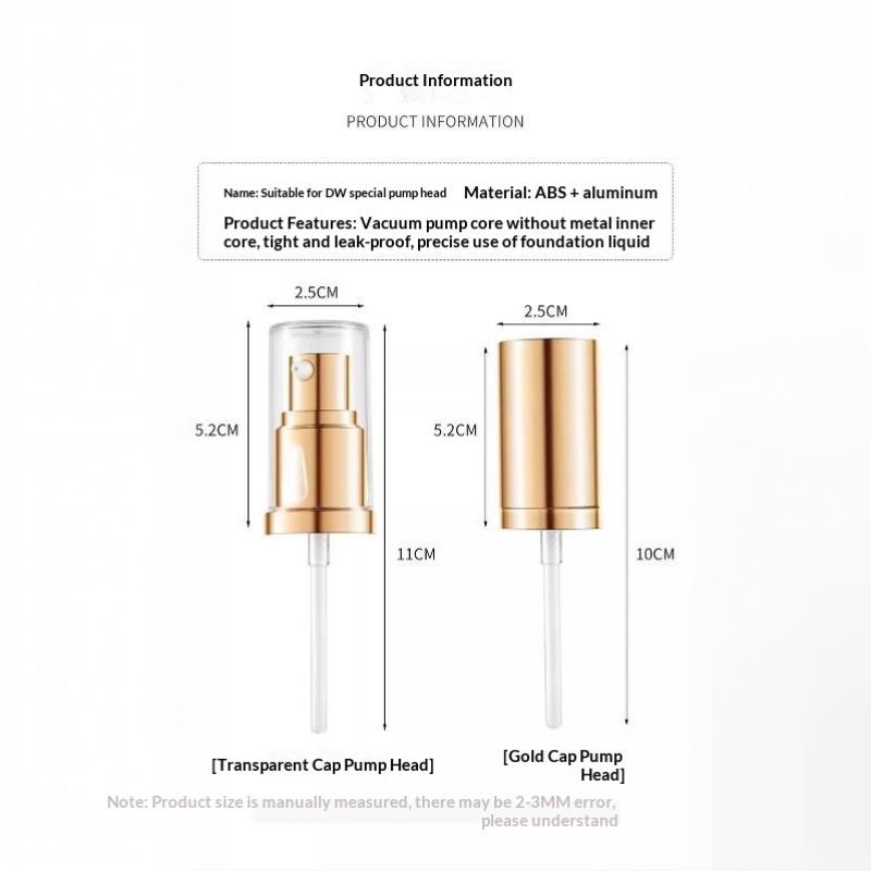 Liquid Foundation Bottle Vacuum Pump Head Replacement Spill-proof Press Nozzle Portable for Travel Daily Makeup Use