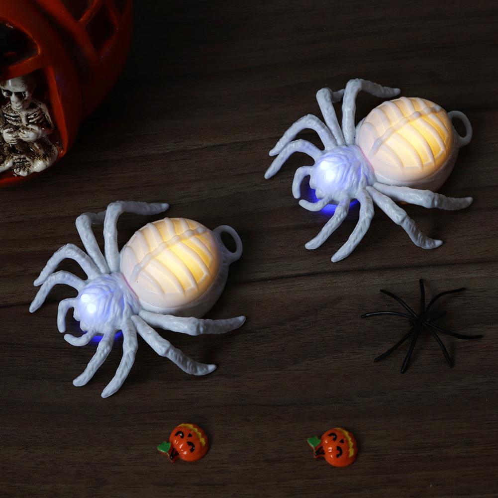 Halloween Light-up Spider Figurine Realistic Spider Animal Figure with LED Light for Halloween Indoor Outdoor Home Party Decor
