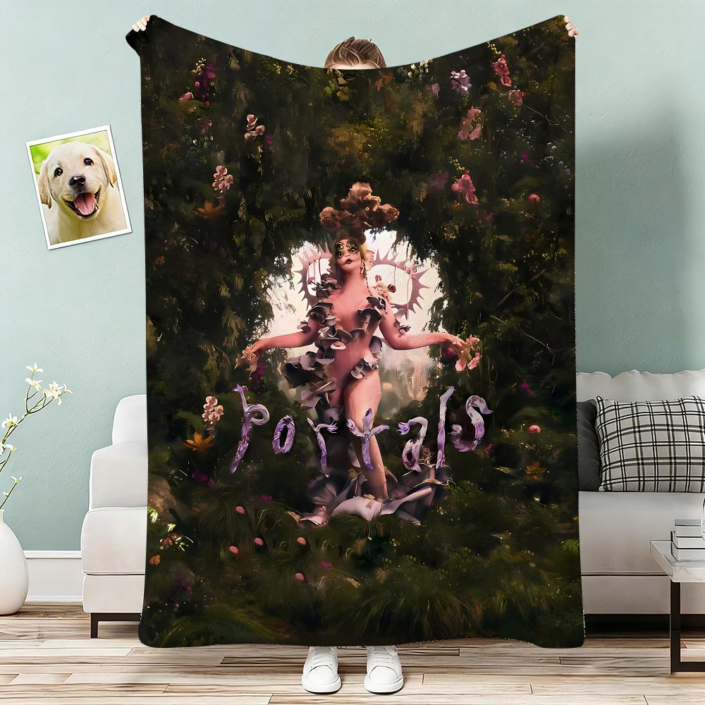 M-Melanie Martinez New Music Album Throw Lightweight 240G Flannel Blanket Soft Skin-Friendly For Summer Cooling