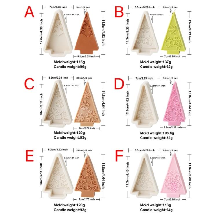 Christmas Tree Candle Mold Reusable Silicone Mold for Home Decoration Stylish Aromatherapys Mould Jewelry Supplies