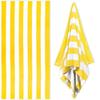 Ultra-Absorbent Quick-Drying Striped Beach Towel with Custom Digital Print
