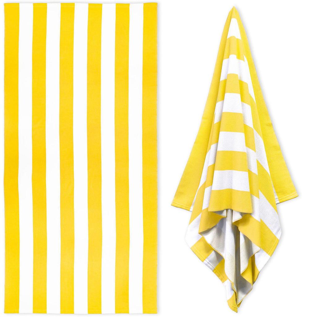 Ultra-Absorbent Quick-Drying Striped Beach Towel with Custom Digital Print