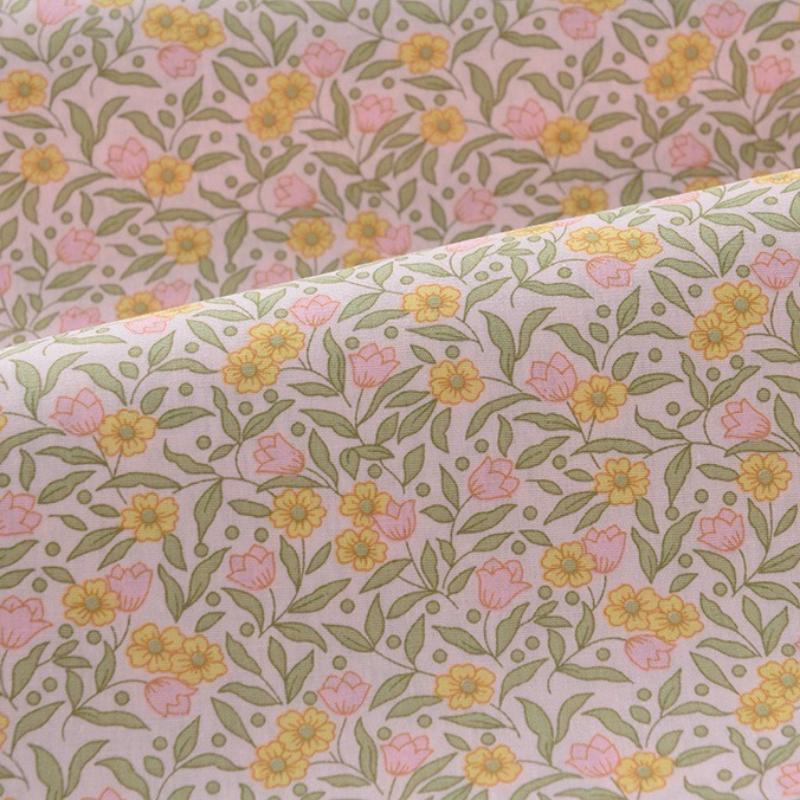Classics Pastoral Floral Poplin Cotton Fabric DIY Children's Wear Cloth Make Bedding Quilt Decoration Home Sewing Cloth