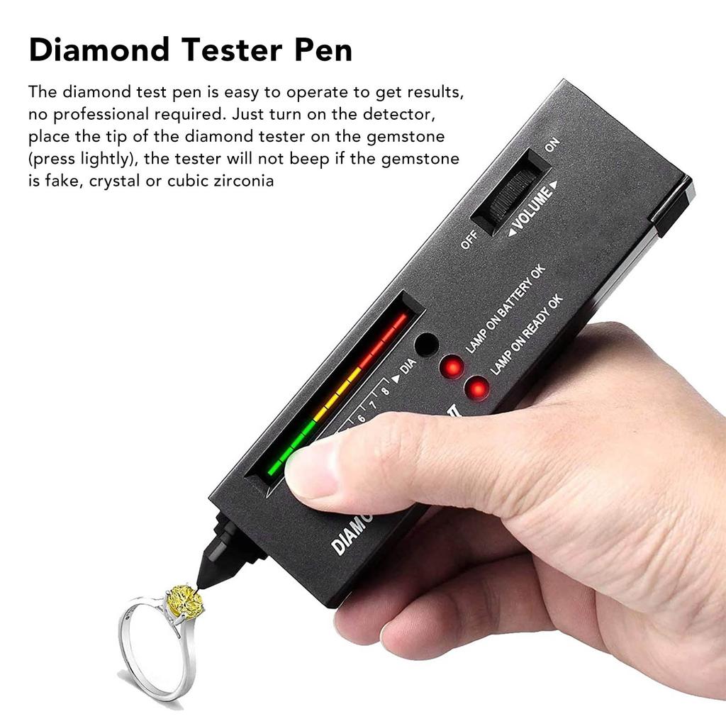 Selector  Selector Tester Pen High Accuracy Professional with 30X LED Magnifying for Jewelry  Tester Pen