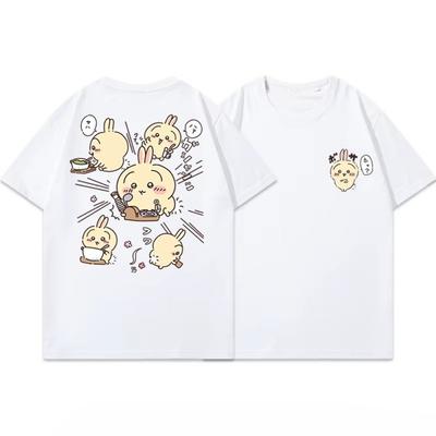 Chikawa Cute Cartoon Unisexs and Womens TShirt ShortSleeve Tshirt Summer ONeck Oversize Clothes Skinfriendly Cotton