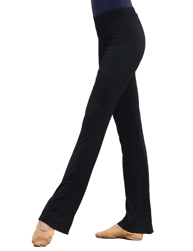 Daydance Adult Ballet Flared Size Fits Height Waist Pants, Sportswear, Comfortable, Black, S, 155-160cm, 51-61cm