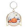 Zinc Zinc Alloy Halloween Round Handbag Printed PVC Transparent Pouch Storage Bag Doll Hanging Pouch  Figure