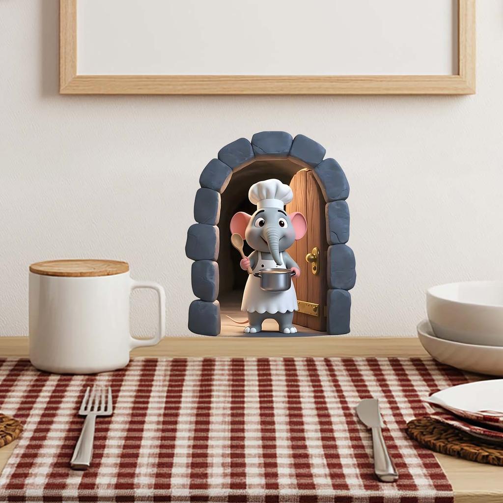 Self-adhesive Removable Waterproof and Anti-stain Wall Sticker for The Entrance Door of The Chef's Cubicle