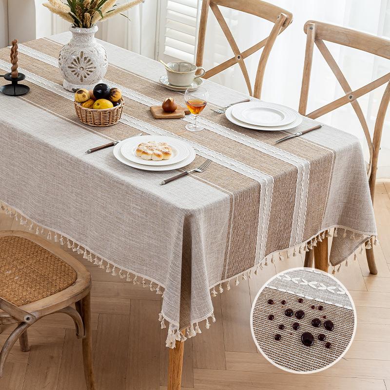 

Coffee Table Kitchen Decoration Waterproof Table Cover for Dining Japanese Tablecloth, Anti-slip and Wear-resistant, Rectangular 90x90cm