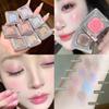 A True Gem! Qian Yan Single-Color Eyeshadow Palette with Baked Color and Pearlescent Sparkle for Everyday Makeup, Dazzling Eyeshadow Palette