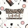 1 Stück Leoparden-Liebes-Print Kosmetiktasche Beutel, Damen Handtasche Reise Tragbare Kosmetik-Aufbewahrungstasche für Valentinstagsgeschenk