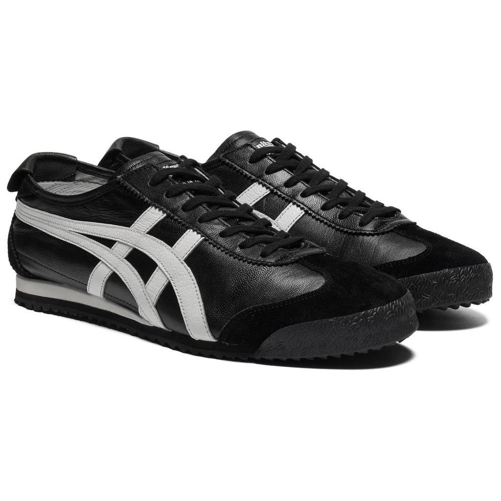 ONITSUKA TIGER Mexico 66 Nm Comfortable Versatile Non-Slip Wear-Resistant Low-Top Casual Shoes Unisex Sneaker Black White 1183C319-002