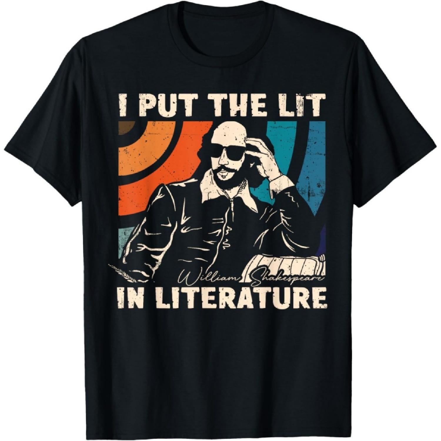 Я Вкладываю Лит в Литературу - Забавная футболка с Уильямом Шекспиром(5) S