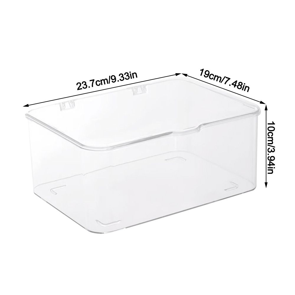 Acrylic Desktop Mask Storage Box Dust-proof Large Capacity Cosmetic Storage Case with Cover Transparent