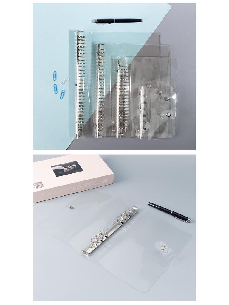 A7/A5/A6/A4/B5 Transparent PVC Planner with Ring Binder and Notebook Cover