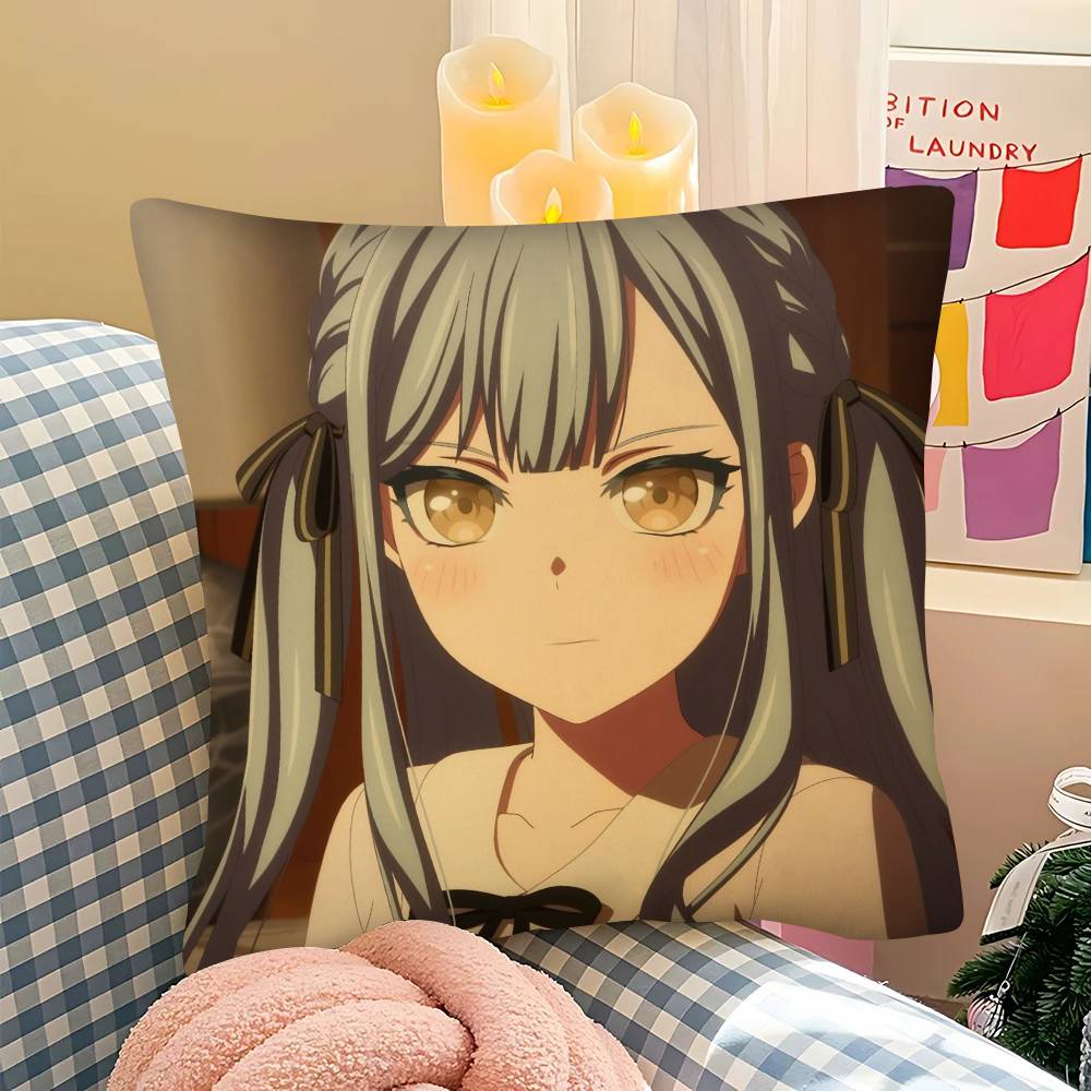 1Pc B-Bang Dream Ave Mujica Cartoon Pillow Case Fashion Square Pillowcase Bedroom Sofa Room Ins Decoration Leisure