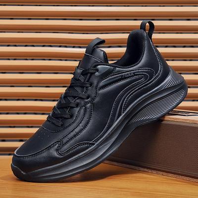 Wiosna Jesień Męskie Skórzane Casualowe Sneakersy Męskie Czarne Białe Sneakersy Tanie Plus Duży Rozmiar 47 48 49 50 51 52 Dropshipping