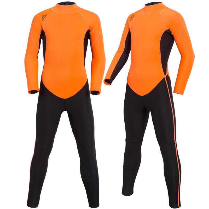 Kids' Sun Protection Long Sleeve One-Piece Swimsuit for Girls & Boys - Quick-Drying Diving Suit