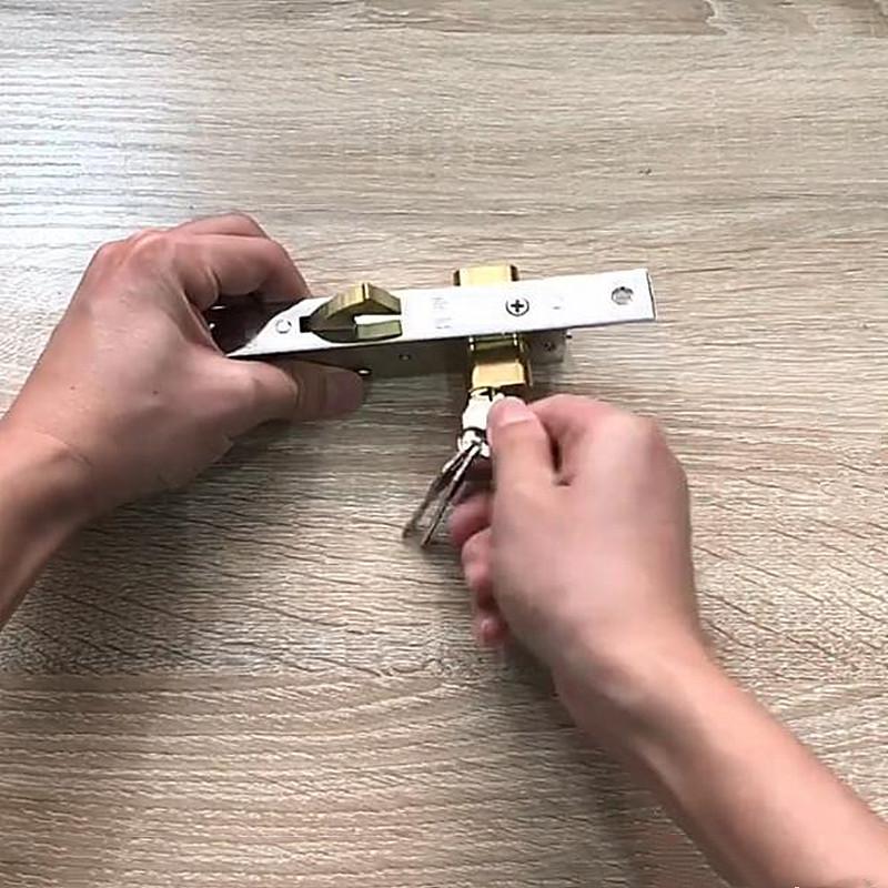 Door Hook Lock Sliding Door Lock Replacement Security Lock with Keys for Kitchen Balcony Accessories for 30-42MM Door Thickness