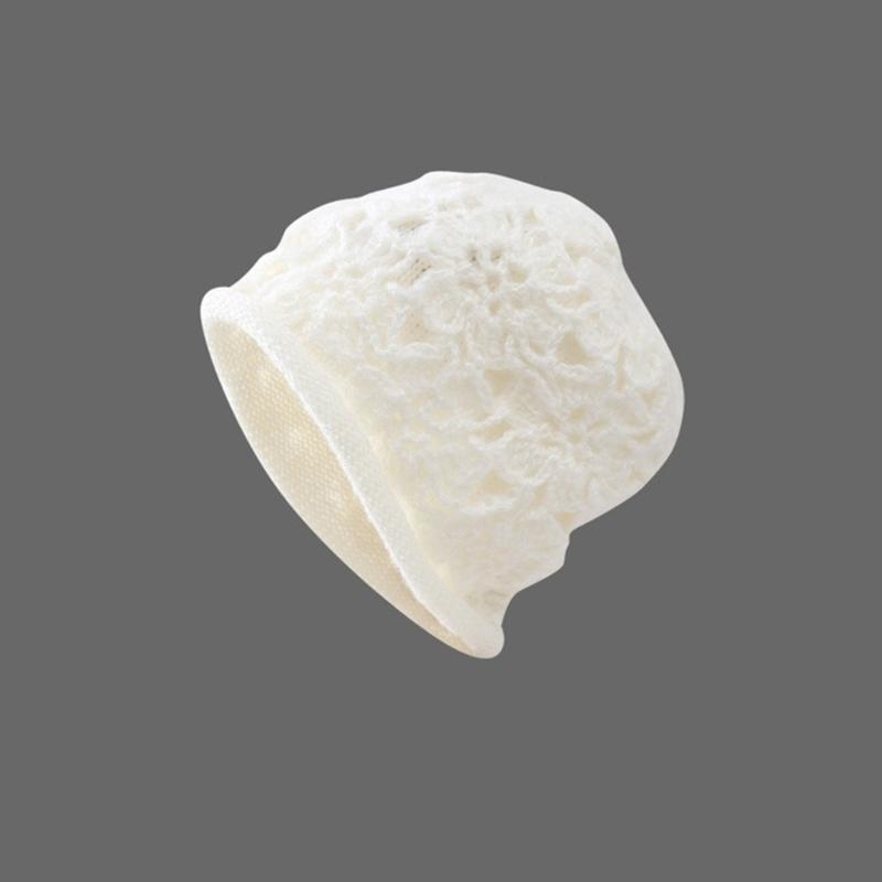 Häkelblumen-Damenmütze Gestrickte Damenmütze Multifunktionale Tragbare Kopfdekorationen für Drinnen, Draußen, Reisen, Camping