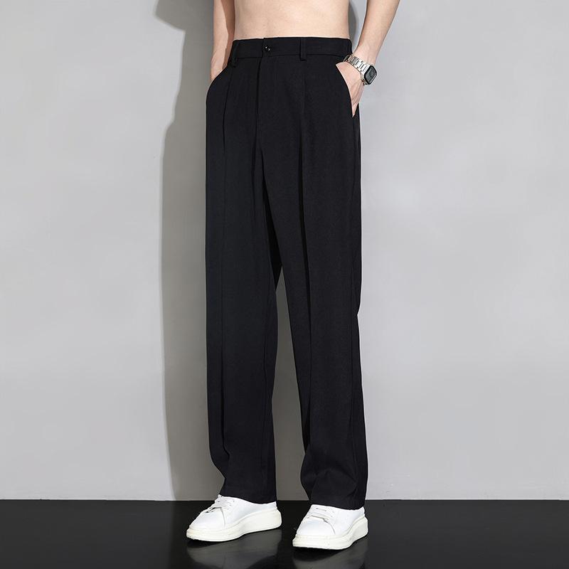 2024 Men's Ice Silk Quick-Dry Wide-Leg Casual Pants