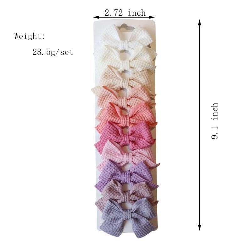 4/6/10 Stück Weiche Baumwolle Schleife Haarnadel Mädchen Süßes Design Haarnadel Farbblock Zarte Haarspange Haarspangen Kawaii Kinder Accessoires