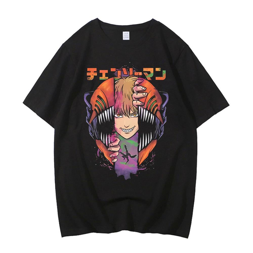 Chainsaw Man T-shirt Cotton High Quality teen Colorful aesthetic t-shirt Digital korean clothes Gothic 2000s aesthetic anime