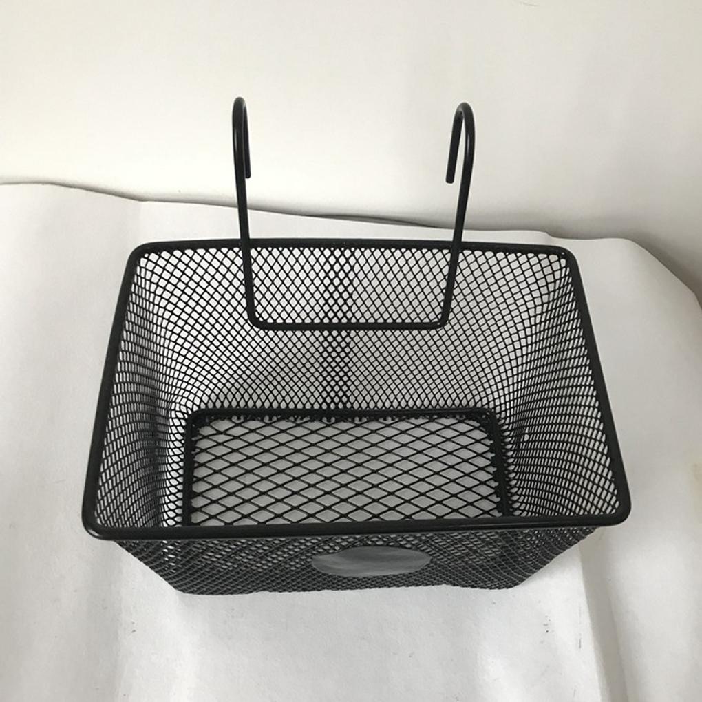 Large Capacity Metal Bike Basket Front Handlebar Shopping Storage E-Bike Basket Bike Baskets Rear Rack for Outdoor Shopping