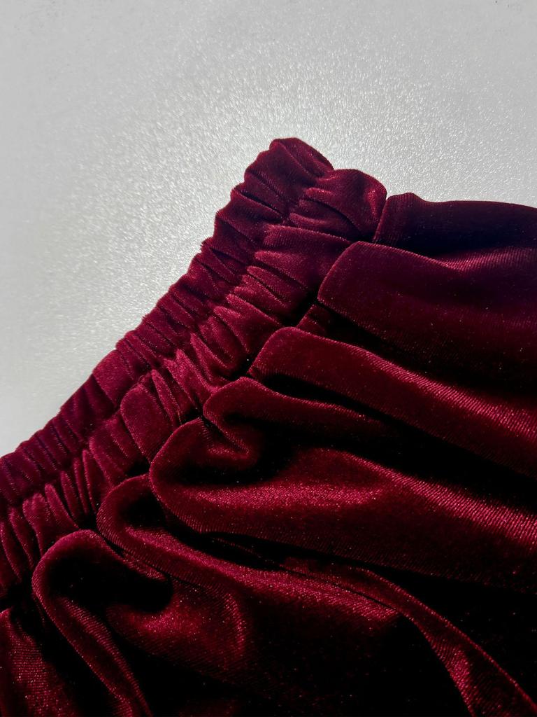 Jupe Rétro Volants Velours Doré Grande Taille Automne/Hiver 2025 - Style Européen & Américain pour Femmes